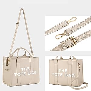 Large Capacity Solid Color Tote Bag - Minimalist Casual
